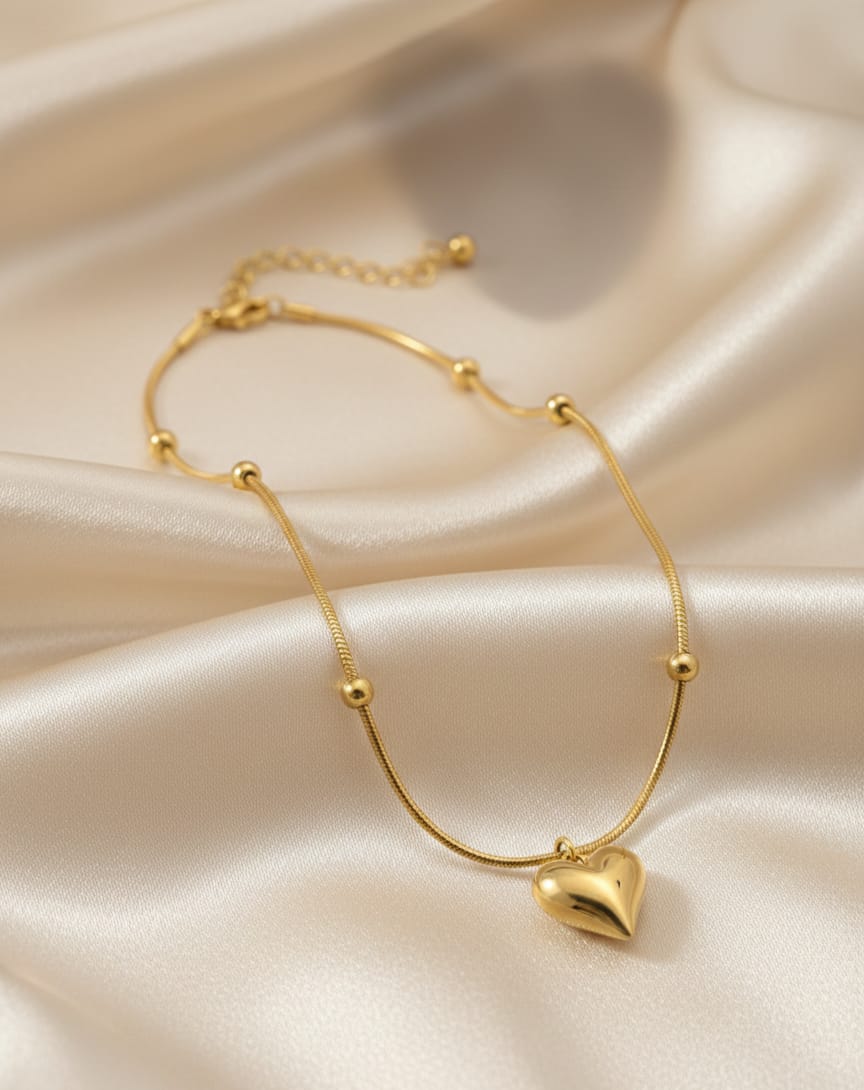 Luxe Heart Shape Necklace – Stainless Steel