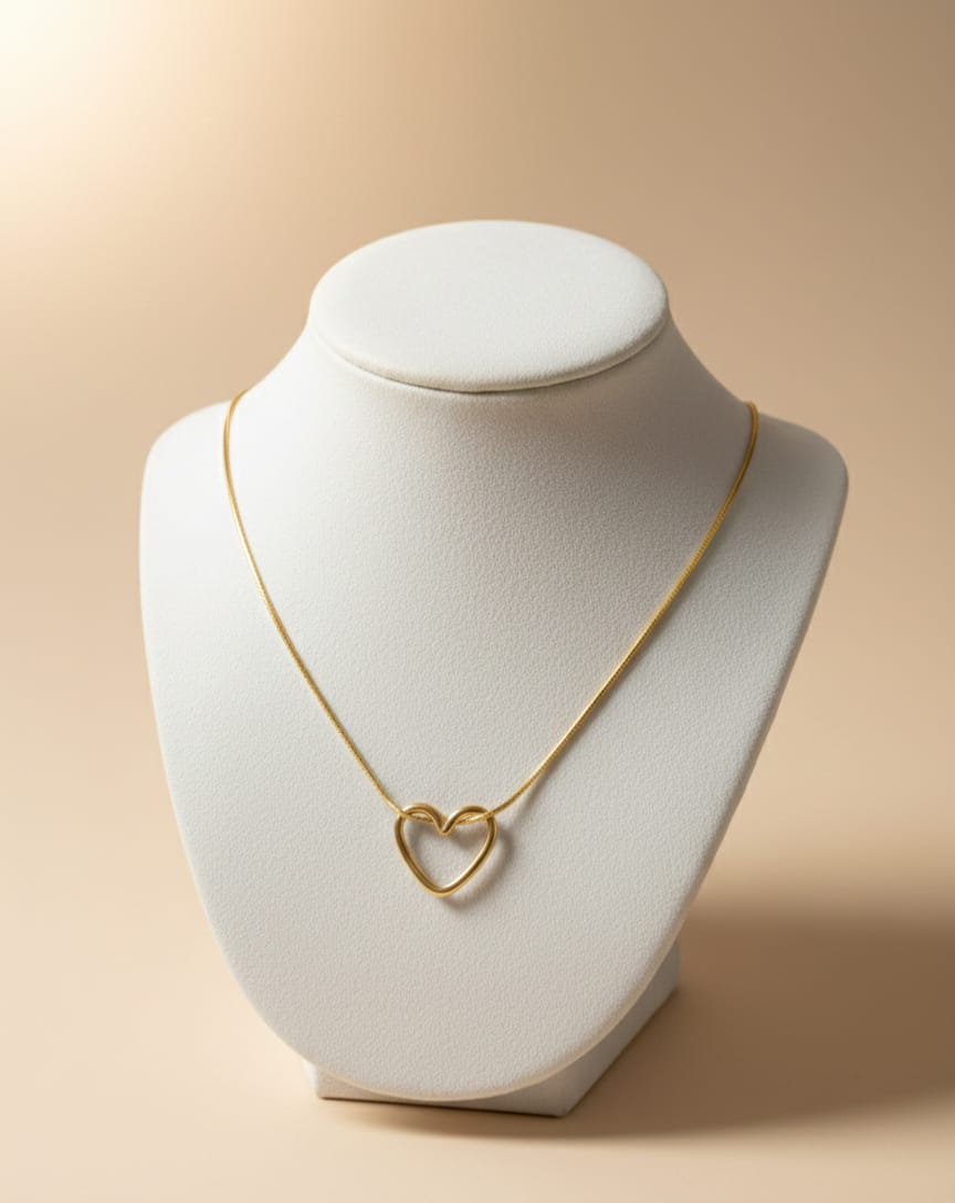 Luxe Heart Shape Necklace – Stainless Steel